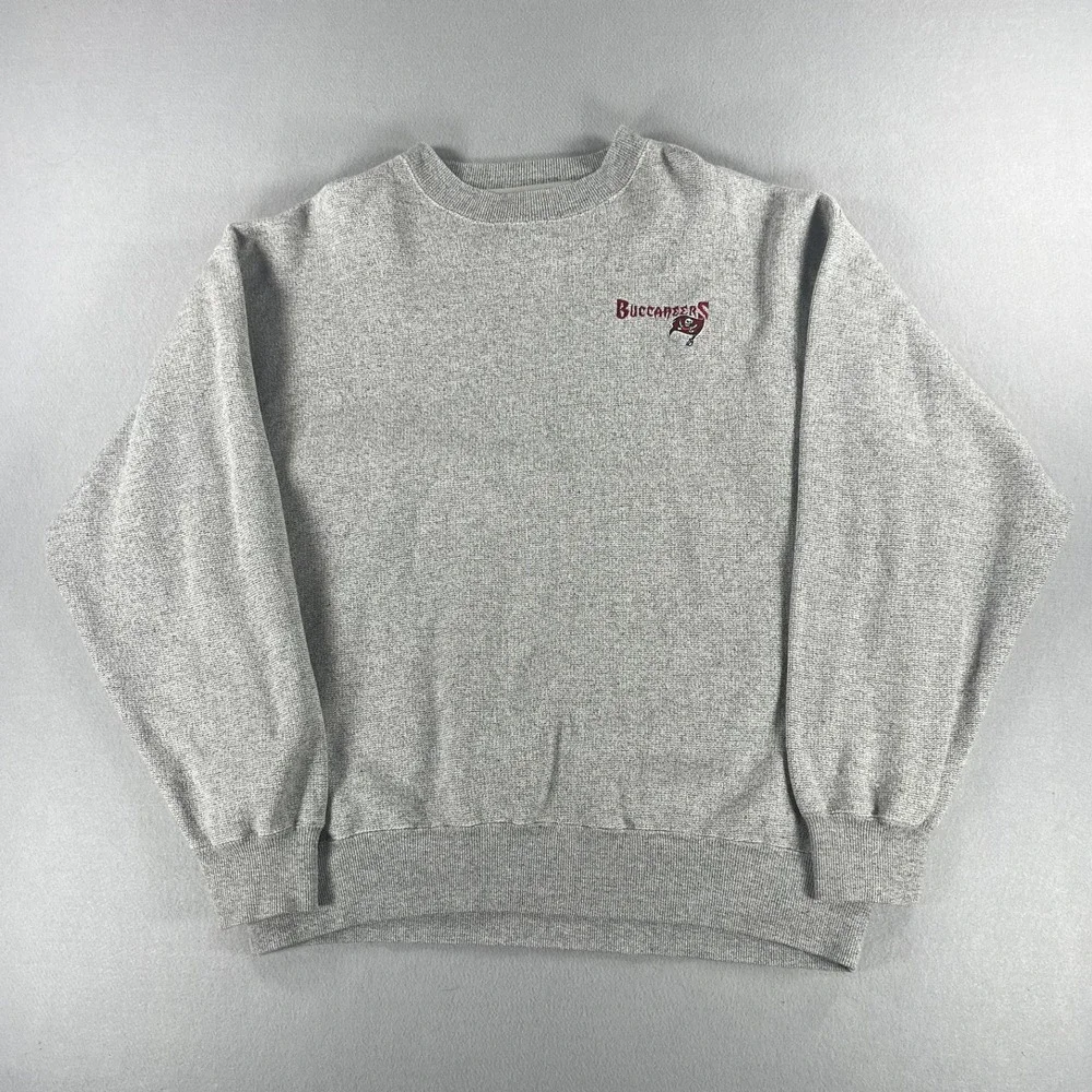 Vintage Y2K Majestic Waffle Knit Crewneck NFL Tampa Bay Buccaneers Mens Size XL